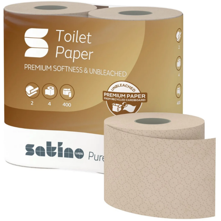 Satino PureSoft | Toiletpapier | 400 Vel | 2-Laags | MT1 | Soft Beige | 067130 (40 stuks) - 0