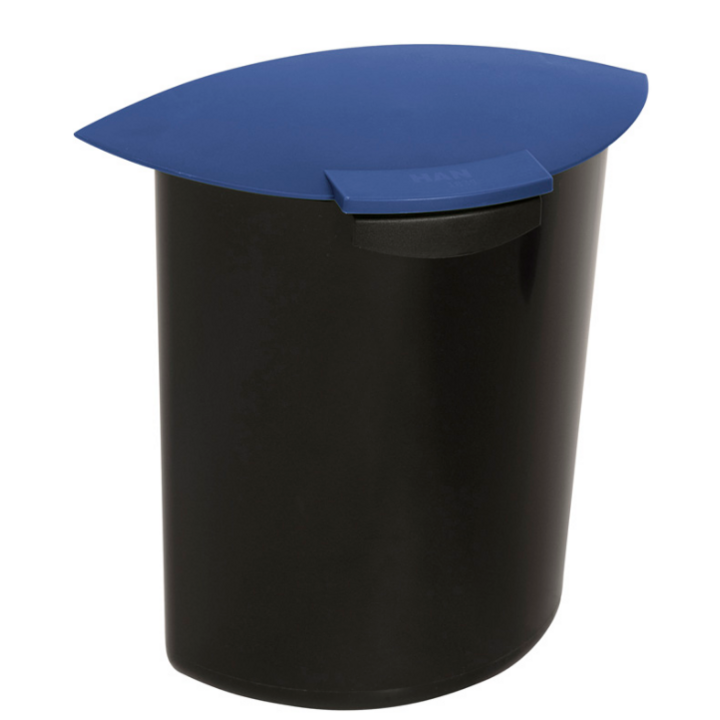 Ovale kunststof inzetbak met deksel, 6 ltr, zwart, VB 201838 - 0
