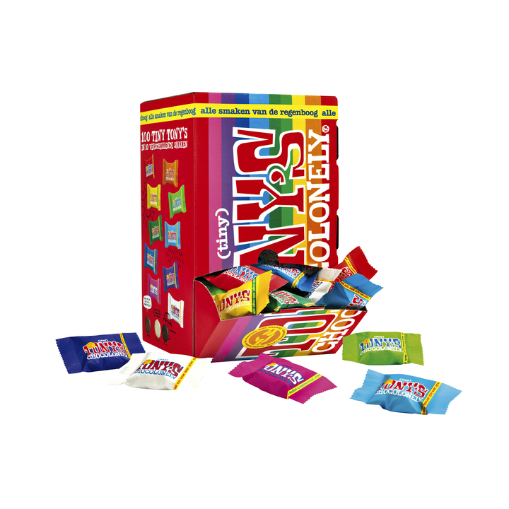 Tony's Chocolonely, 9 gram, tiny mix, nlrtmix900 (doos á 100 stuks) - 0