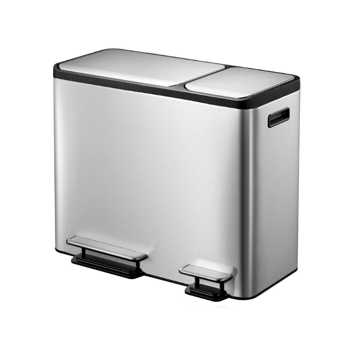 Eko, recycler pedaalemmer, 30+15 liter, mat RVS, VB 912845 - 0