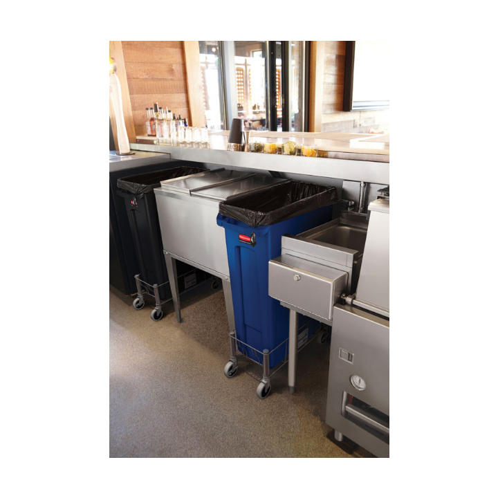 Rubbermaid Slim Jim, afvalbak, 87 liter, blauw, VB 186383 - 1