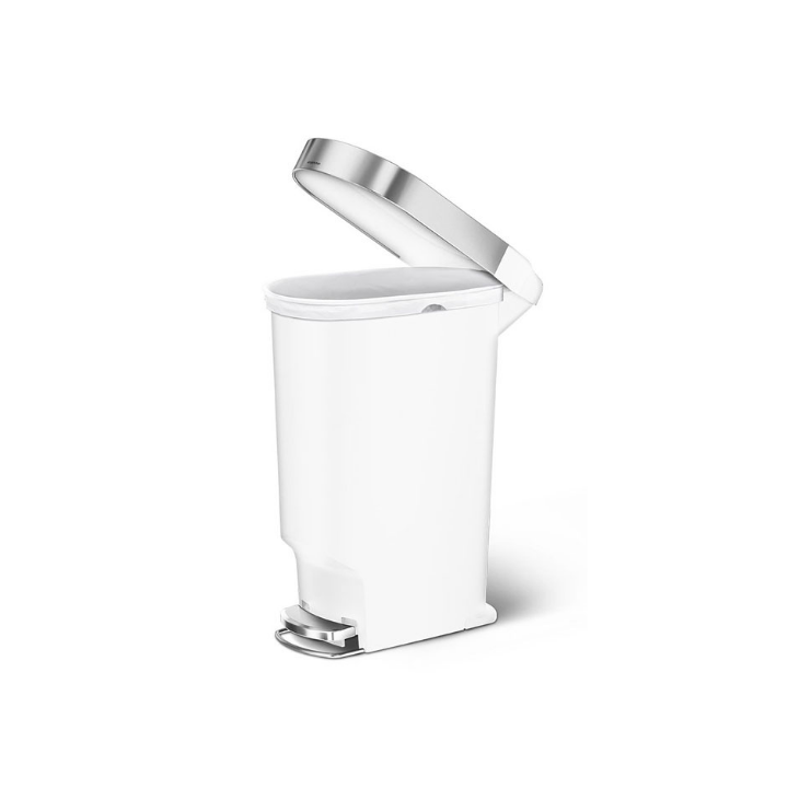 Simplehuman Sim, pedaalemmer, 40 liter, wit, VB 023632 - 0
