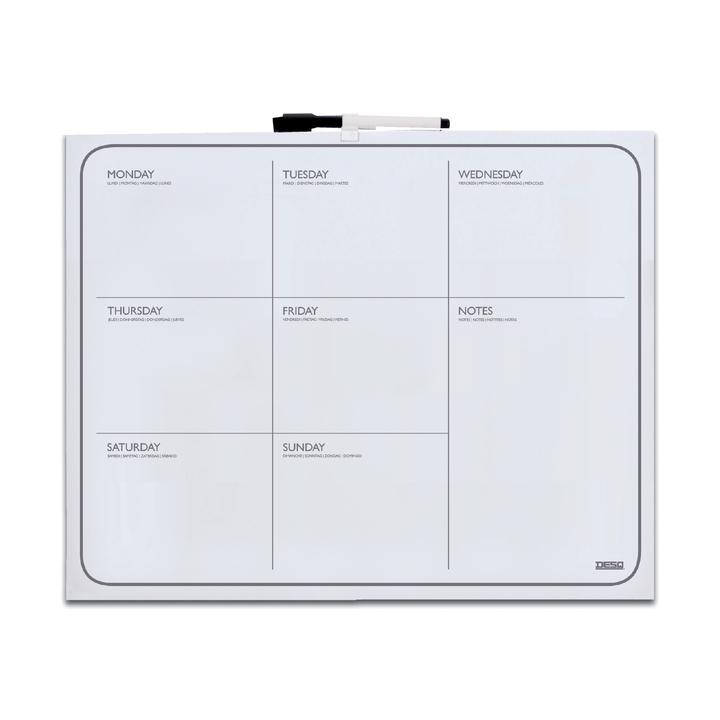 Planbord week desq 40x50cm randloos + marker magnetisch(4216 - 0