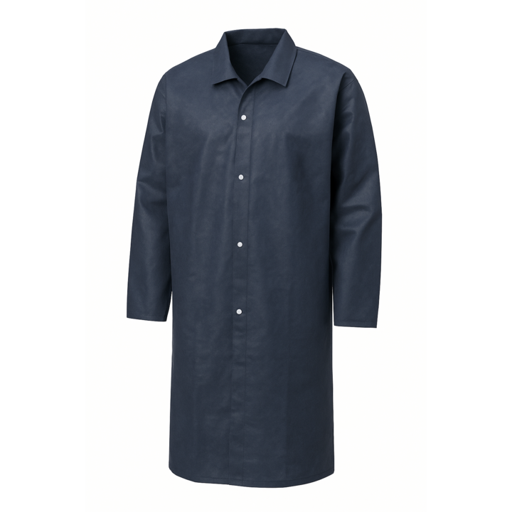Bezoekersjas | Non Woven PP | Drukknopen | Maat XL | Blauw (100 stuks) - 0