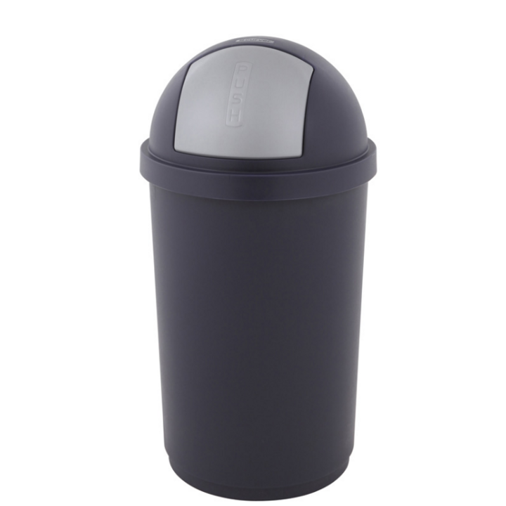 Push Bullet Curver, afvalbak, 50 ltr, blauw/zilver,VB 393000 - 0