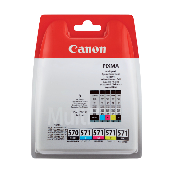 Inkcartridge canon pgi-570 cli-571 2x zwart 3 kl(2429909) - 0