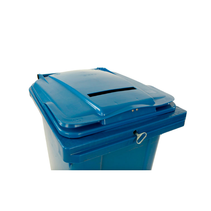 Afvalcontainer t.b.v. vertrouwelijk afval, 240 liter, blauw, VB 240400 - 1