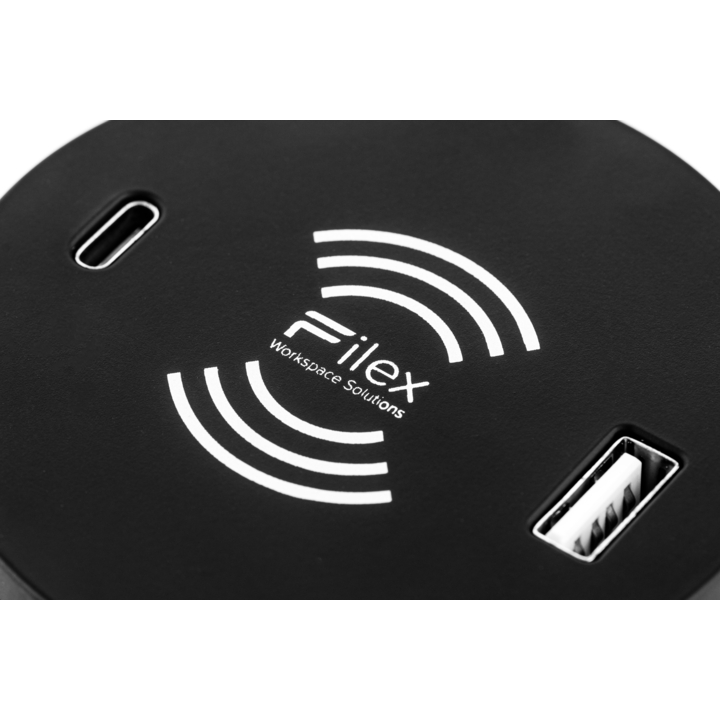 Filex, AC QI Power-Spot, 1x USB A+C, zwart - 3