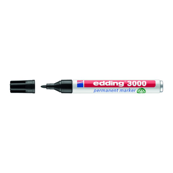 Edding 3000, permanent marker, 1.5-3mm rond, zwart - 0