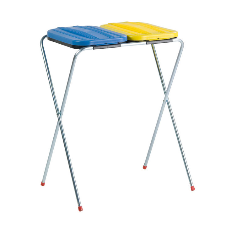 Duo zakhouder met deksel, opklapbaar, blauw/geel, VB 211002 - 0