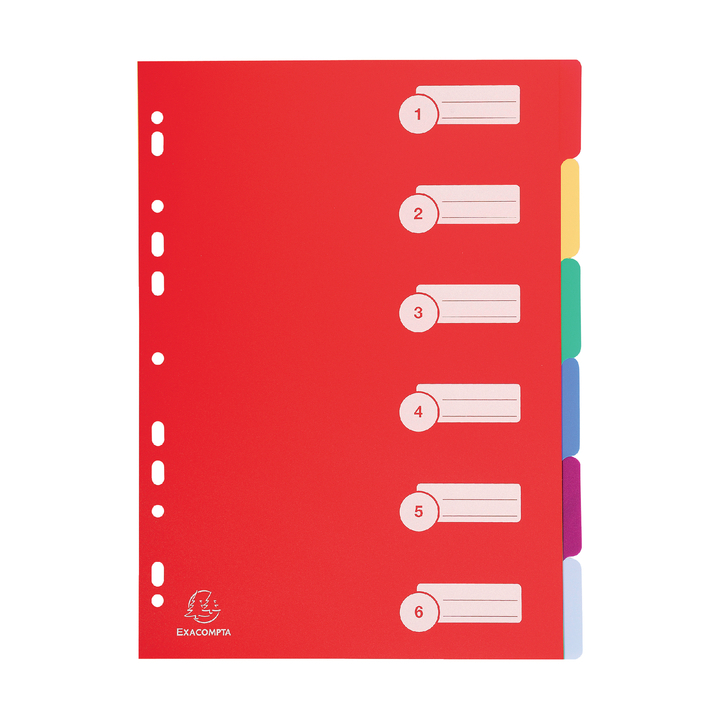 Tabblad exacompta a4 30/100 6delig pp(4906e) - 0