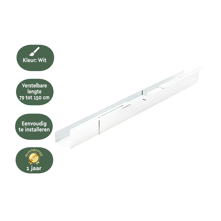 Kabelgoot brasq verstelbaar 75-150cm ct100 wit(8652702) - 2