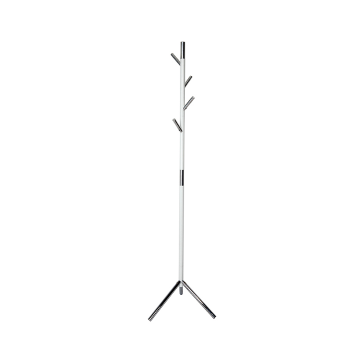 Staande kapstok Linair, 180 cm, 4-haaks, wit/chr, VB 717941 - 0
