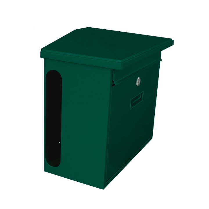 Zamoran, wandbrievenbus, 39x20x35 cm, groen, VB 716852 - 1