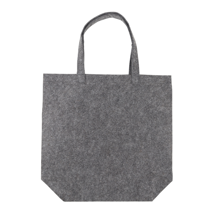 Draagtas, 42x42+2x6cm, vilt, tote bag, donkergrijs (50 stuk) - 0