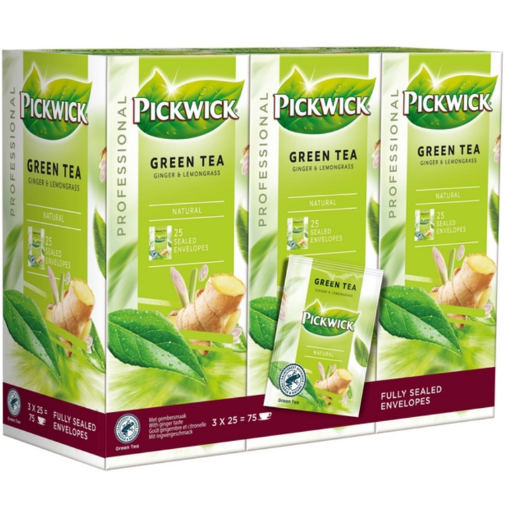 Pickwick Professional, thee, 2 gram, ginger lemongrass, 4070561 (25 stuks) - 1