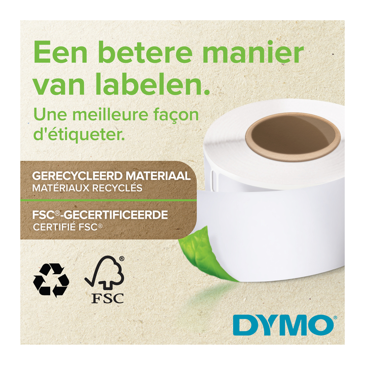 Label etiket dymo 99012 36mmx89mm adres wit (2x 260st) - 2
