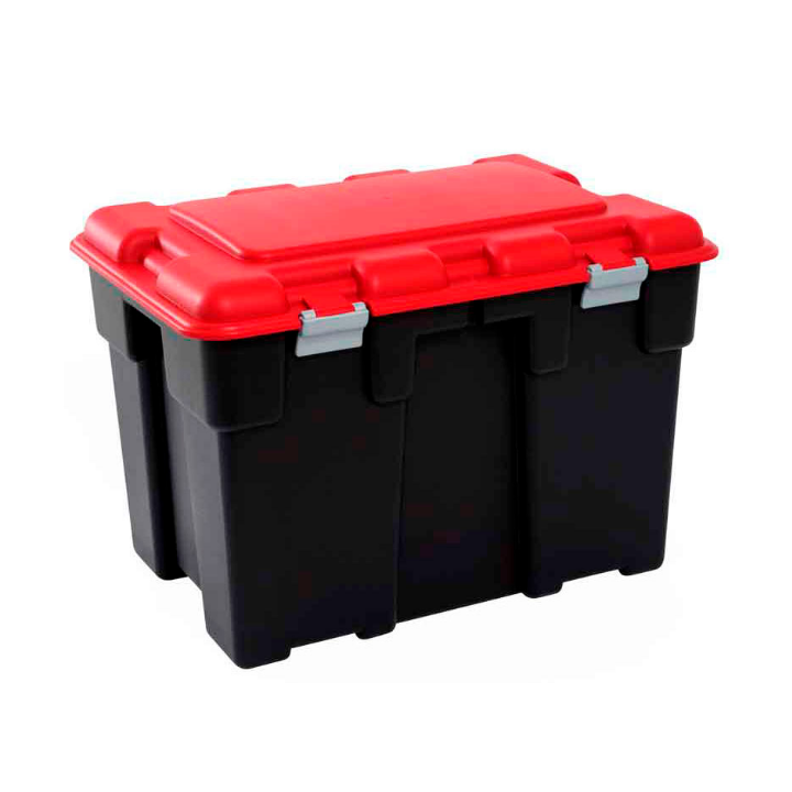 Opbergbox Explorer, 185 liter, zwart/rood, VB 005010 - 0