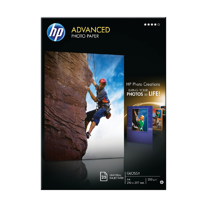 Inkjetpapier hp q5456a a4 250gr glans - 0