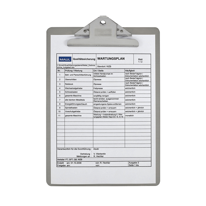 Klembord maul a4 staand rvs(2356495) - 2