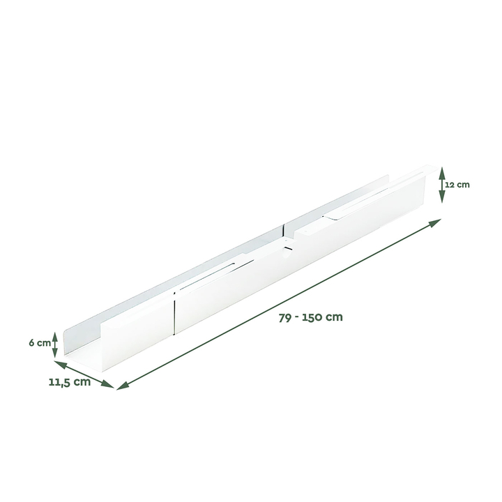 Kabelgoot brasq verstelbaar 75-150cm ct100 wit(8652702) - 1