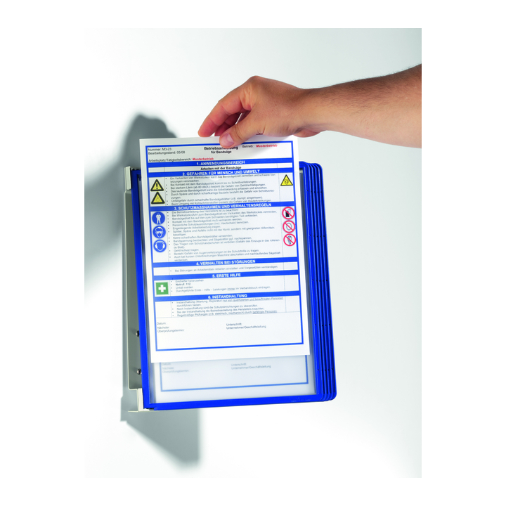 Wandelement Durable Vario Wall | 5 tassen | A4 | blauw (555107) - 1