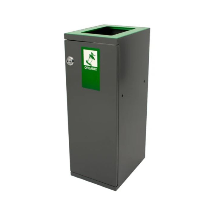 V-Part, modulaire afvalscheidingsbak met deur, 55 liter, donkergrijs, VB 946760 |  diverse afvalstromen - 1