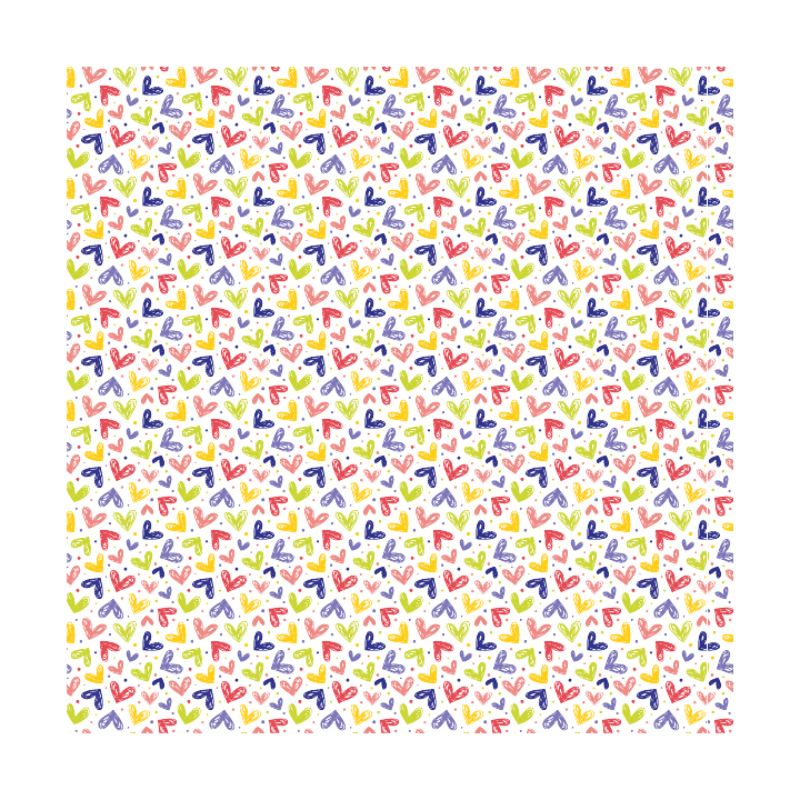 Cadeaupapier, 30cm x 200m, K602415, heart multi color - 0