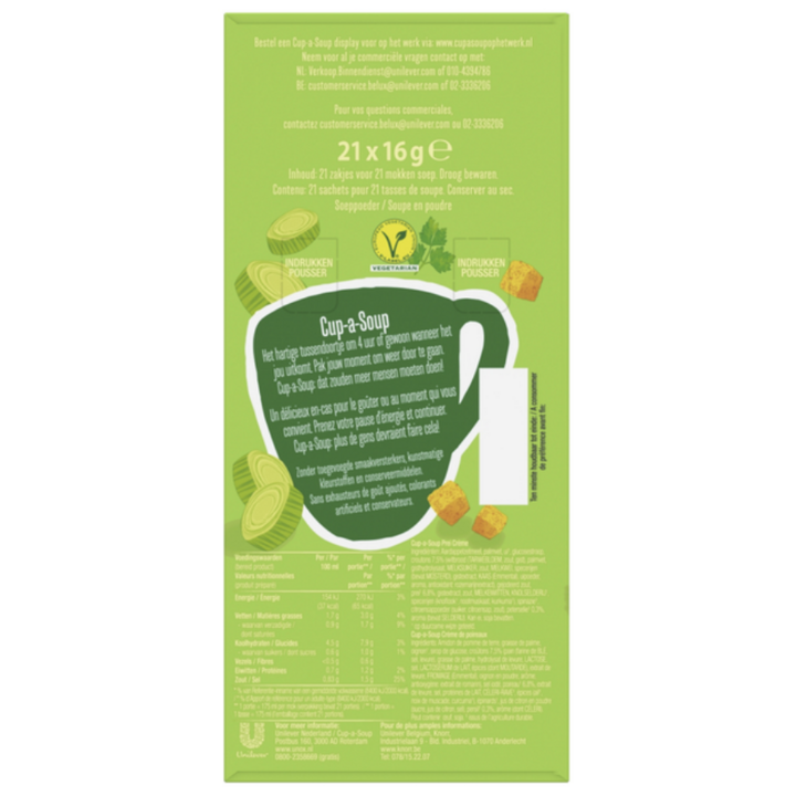 Cup-a-Soup, soep, 175ml, prei creme (21 zakjes) - 1