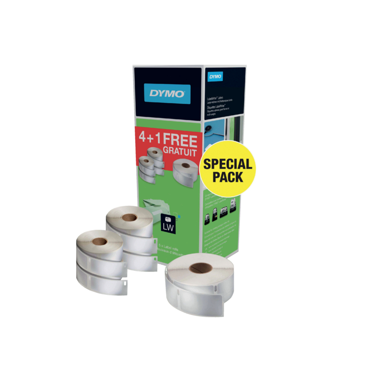 Label etiket dymo bundelpack 4+1 gratis - 0