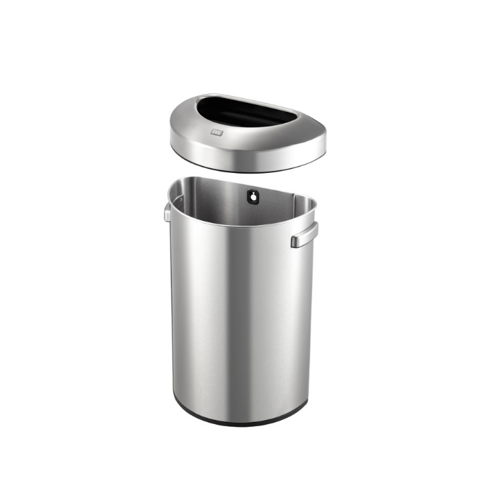 Urban EKO, afvalbak, open top, 80 liter, mat RVS, VB 905680 - 1
