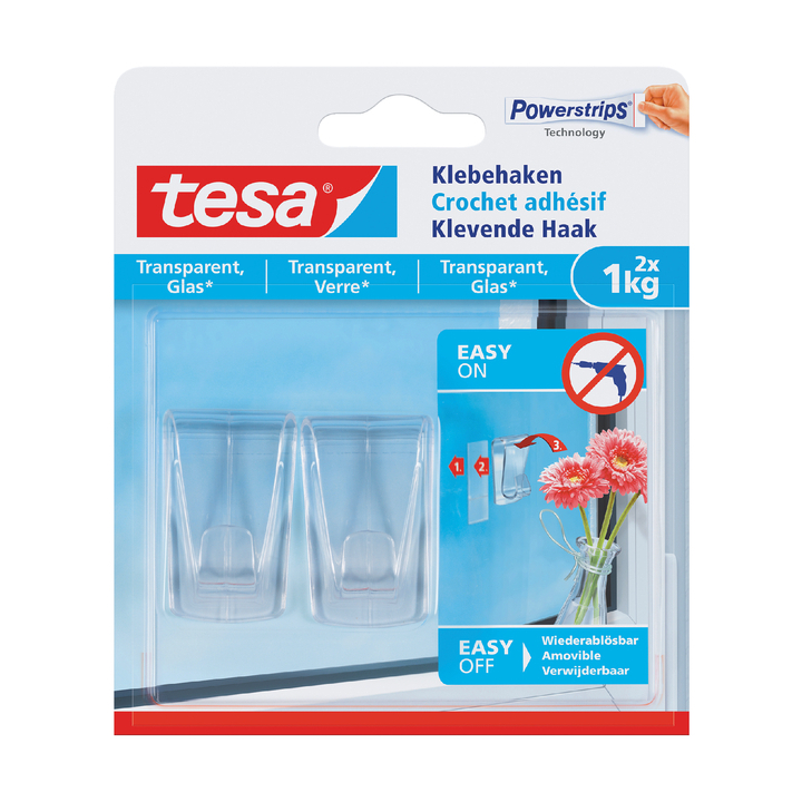 Klevende haak tesa transparant 1kg(77735-00000-00) - 0