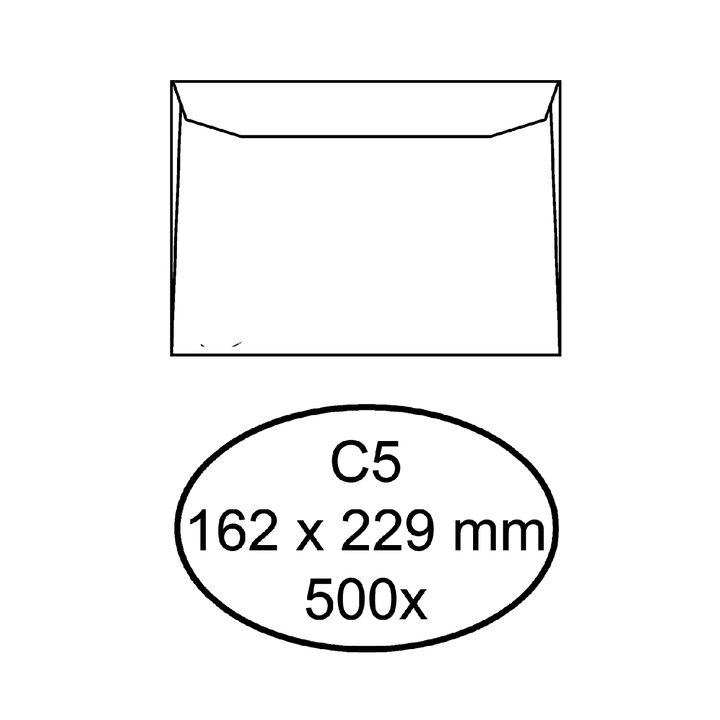 Envelop quantore bank c5 162x229 80gr wit - 0