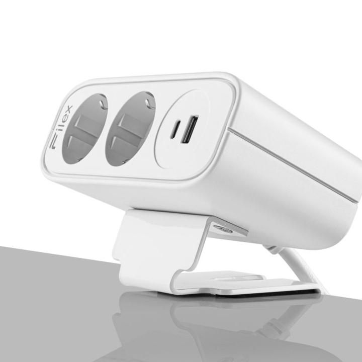 Filex, Power Desk Up EP65, 2x 230V, USB A, USB C (65W), wit - 0