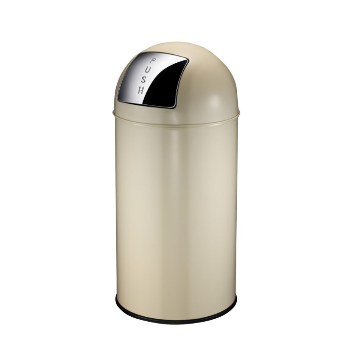 Pushcan, afvalbak met binnenbak, 40 liter, creme, VB 405550 - 0