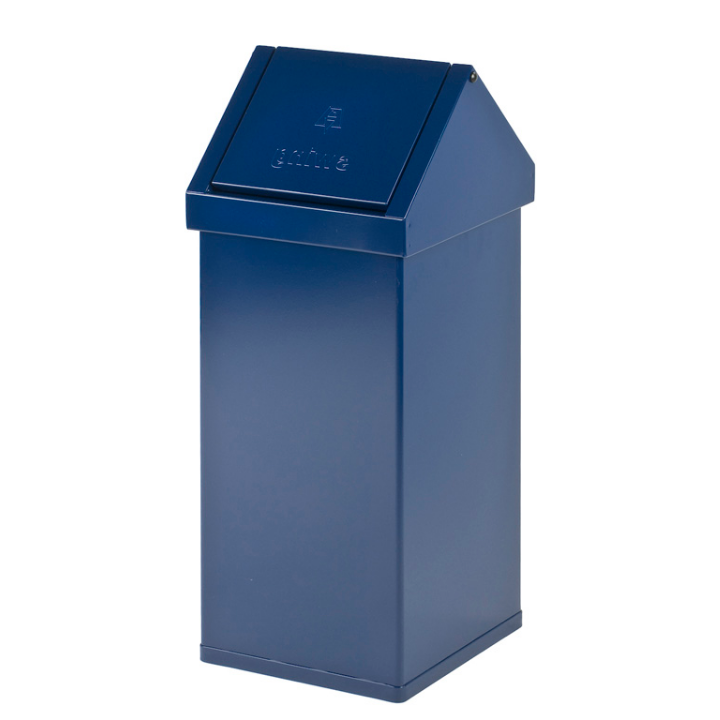 Carro-Swing, afvalbak met swingdeksel, 55 liter, blauw, VB 920055 - 0