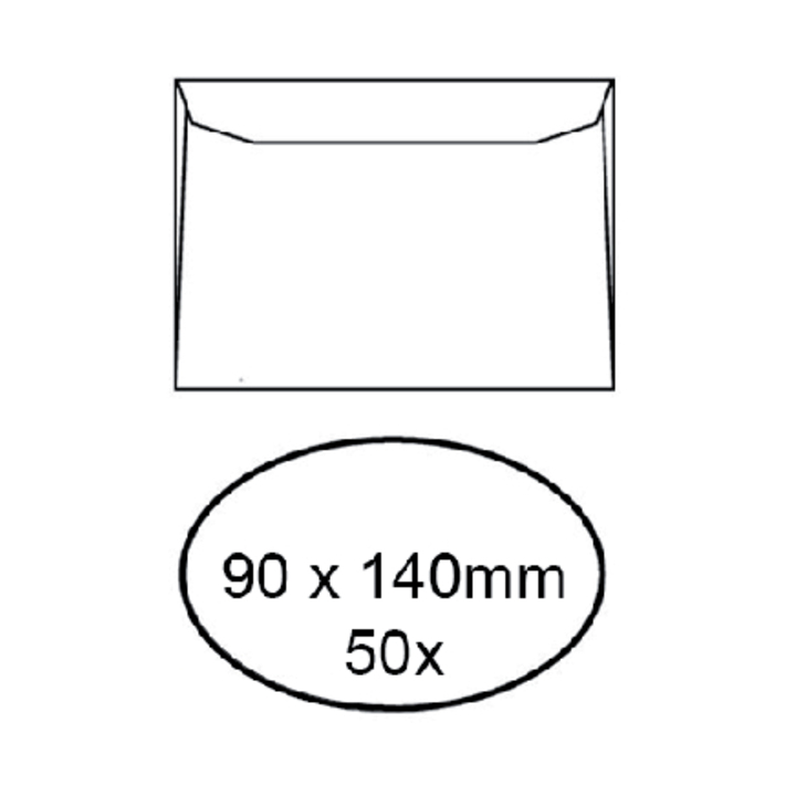Envelop quantore visitekrt 90x140 95gr wit(158157) - 0