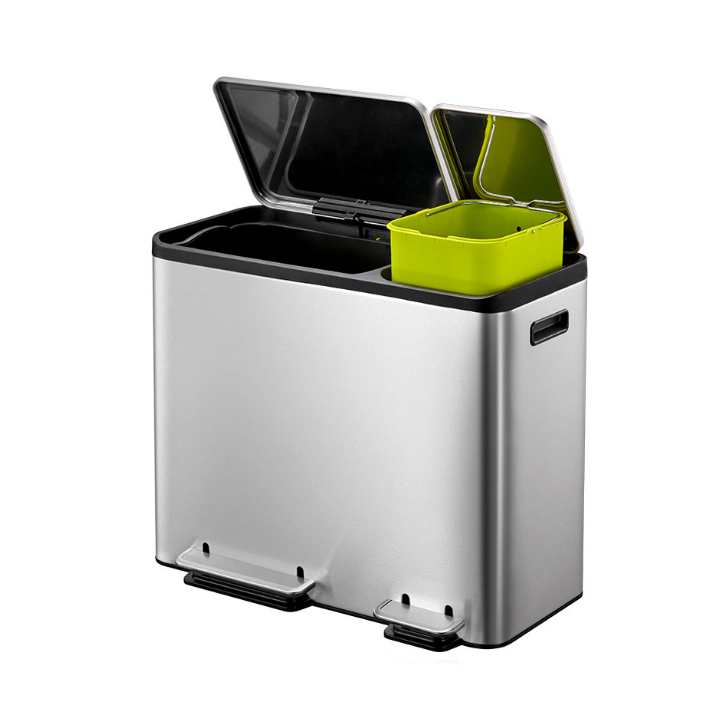 Eko, recycler pedaalemmer, 30+15 liter, mat RVS, VB 912845 - 3