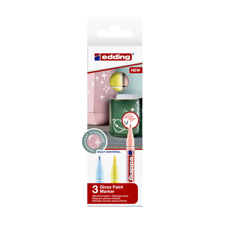 Viltstift edding pastel lakmarker ass(4-751-3-099) - 0