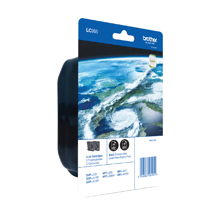 Inkcartridge brother lc-985bk duopack(lc-985bkbp2) - 0