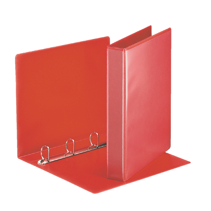 Esselte D-mech, presentatieringband A4, 4-rings, 30mm, rood - 0