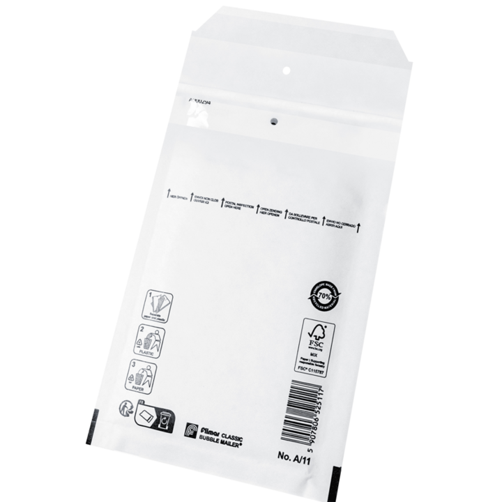 Luchtkussenenvelop A/11, 120x175+50mm, wit (200 stuks) - 0
