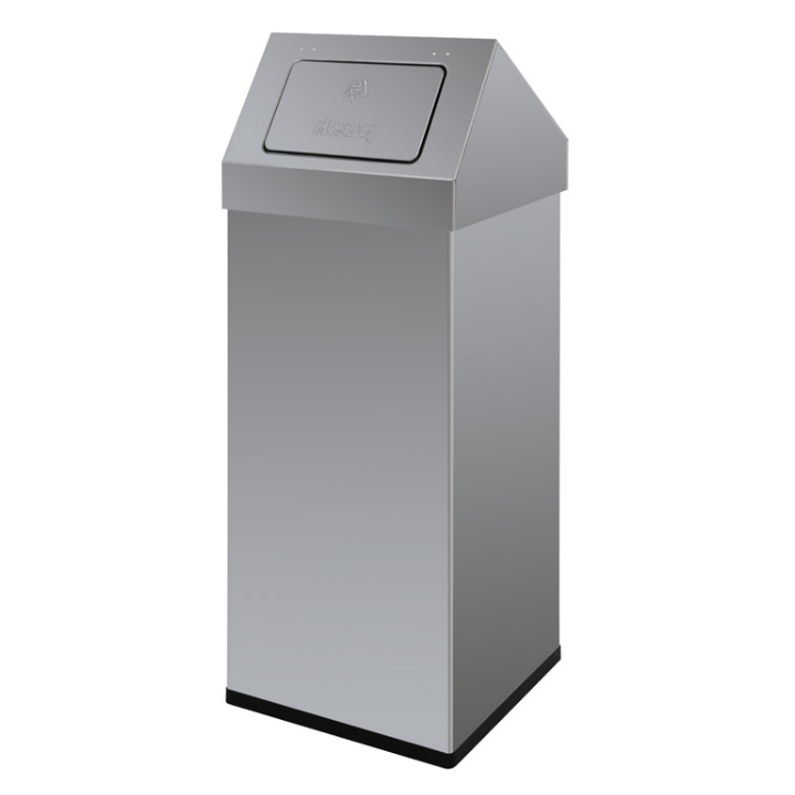 Carro-Push, afvalbak, 110 liter, RVS, VB 920110 - 0
