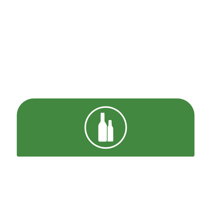 Communicatiepaneel voor Rubbermaid Configure 87 liter, groen, VB 501494 | glas - 0