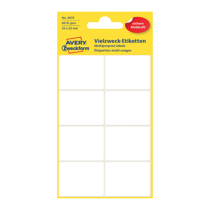 Etiket avery zweck 3075 32x23mm 60st - 0