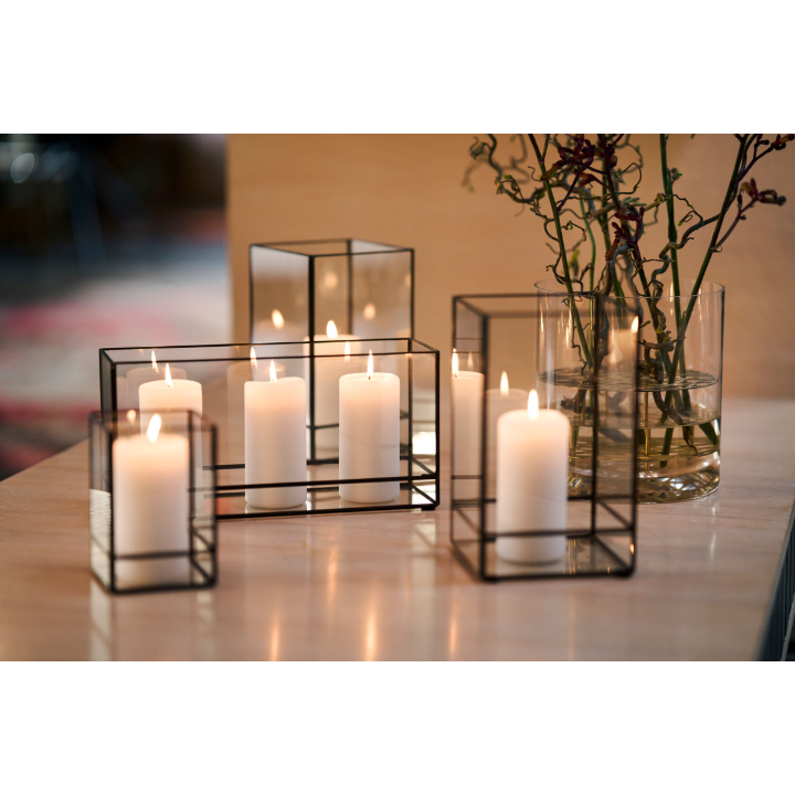 Duni | LED-lamphouder | 150x150x250mm | Kandelaar Capella Black | 206441 (2 stuks) - 1