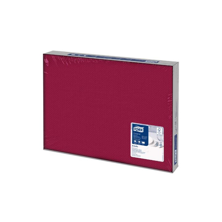 Tork Advanced, papieren placemat, 30x42 cm, Bordeauxrood,474542 (2500 stuks) - 0
