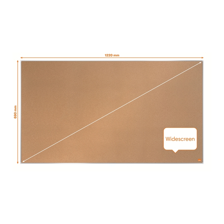 Prikbord nobo impression pro wide 122x69cm kurk(1915416) - 2
