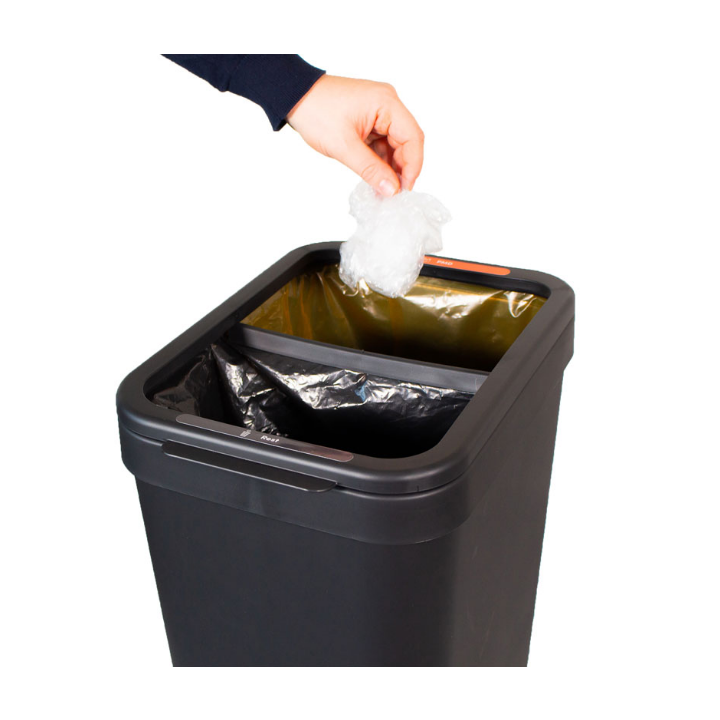 Bonton Circubin, open afvalbak, 20+20 liter, grijs, VB 012640 - 1