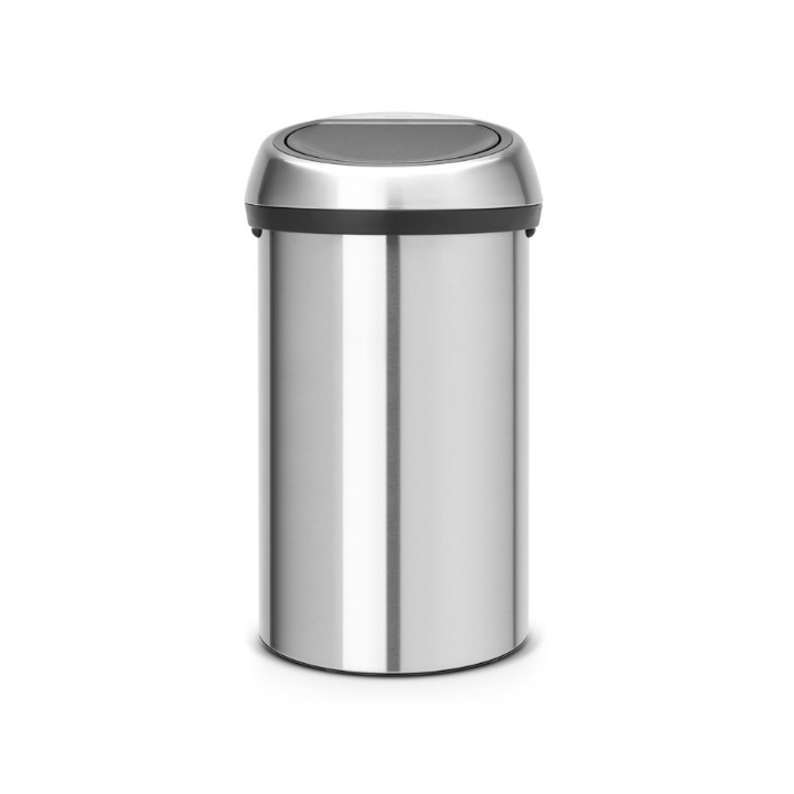 Brabantia, Touch Bin, 60 liter, mat zwart/mat RVS, VB 484506 - 0